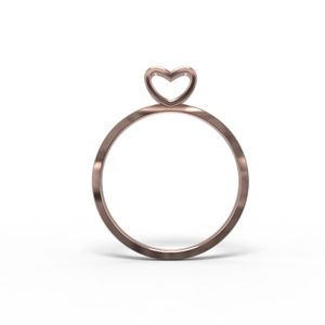 Valentine Open Your Heart 14k Rose Gold Ring